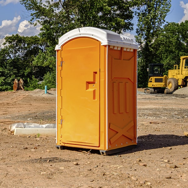 how often are the portable restrooms cleaned and serviced during a rental period in Summit AR